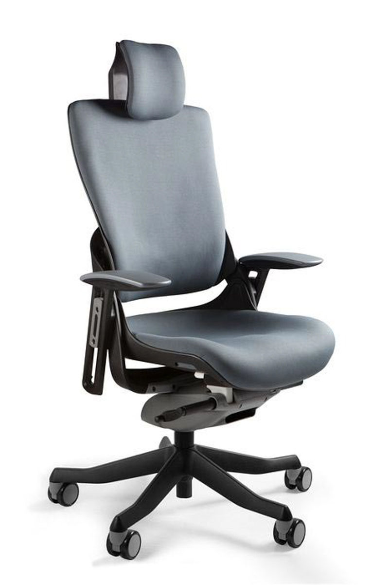 edralo Krzesło biurowe czarne MERRYFAIR WAU-2 BL z oparciem dla kręgów