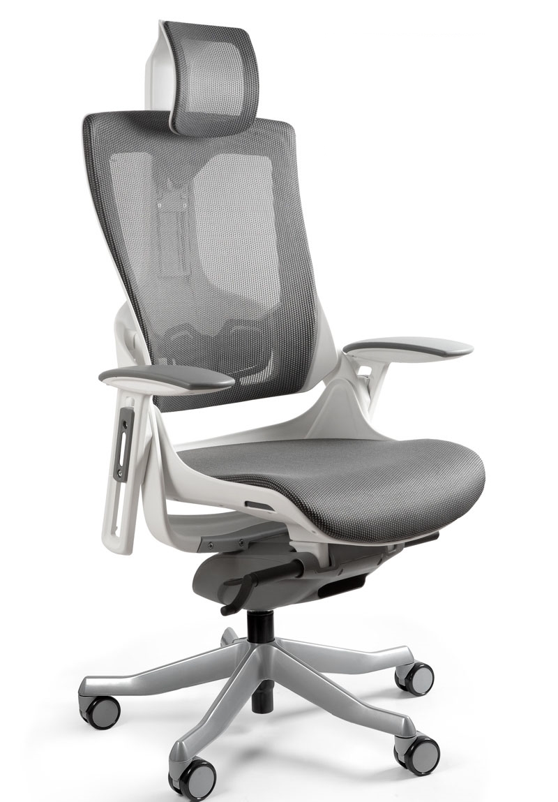 edralo Krzesło biurowe WAU-2 biale NW MERRYFAIR z oparciem dla kręgów lędźwiowych