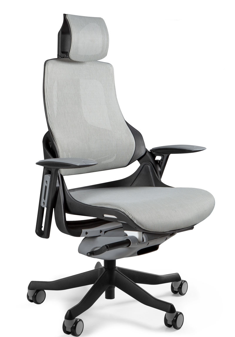 Office chair WAU black Breathable material Mesh adjustable lumbar FRAME black COLOUR SNOWY (NW) EDRALO