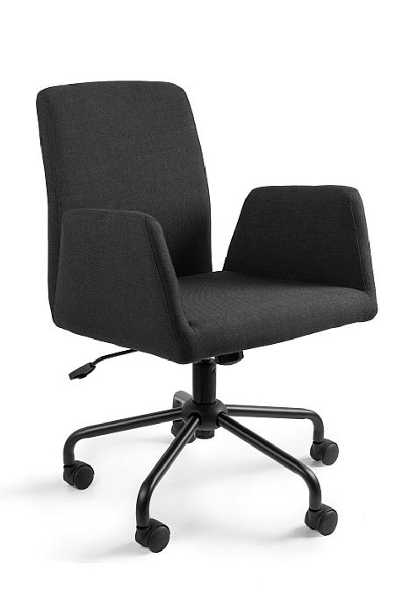 Krzesło obrotowe BONA-DEA z tkaniny materiałowej KOLOR czarny MATERIAŁ Tkanina EDRALO