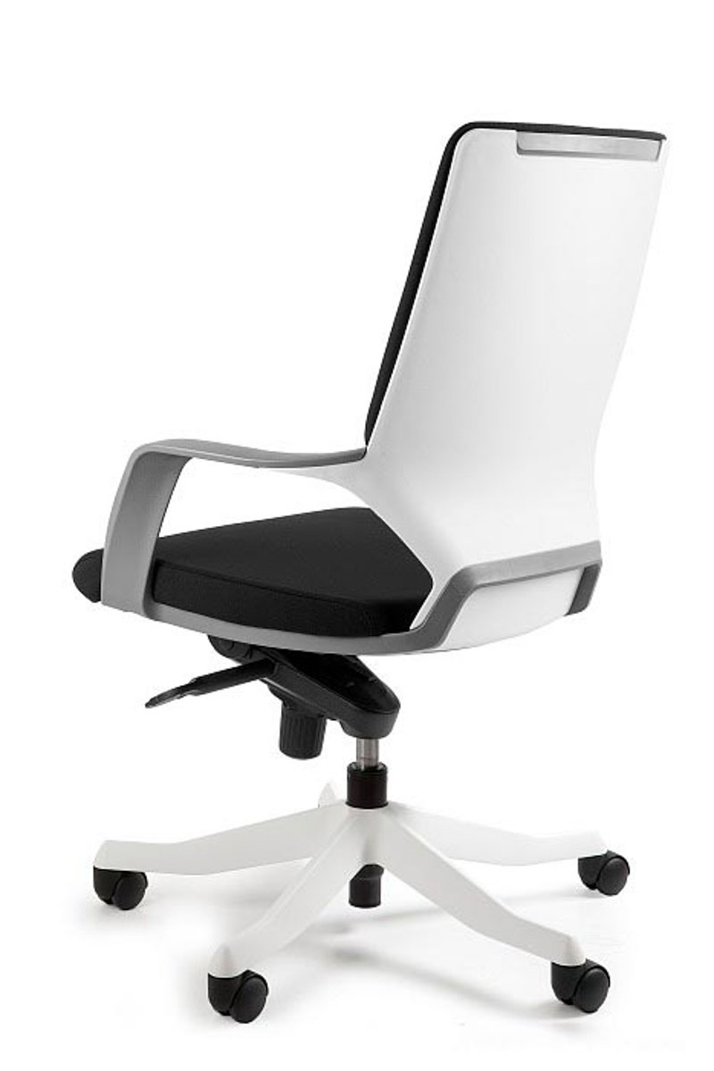 Krzesło biurowe ESMA-LOW W z MULTIBLOCK-Mechanizm KONSTRUKCJA biała