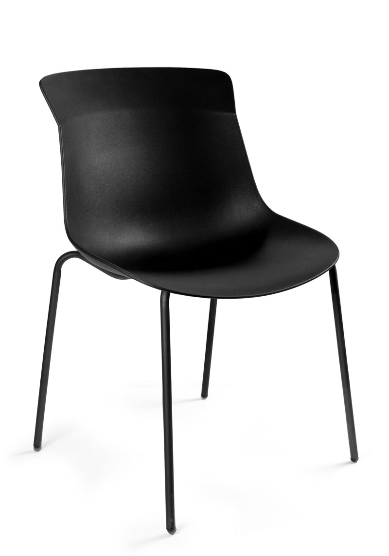 Office visitor chair HENRIKE-A  black