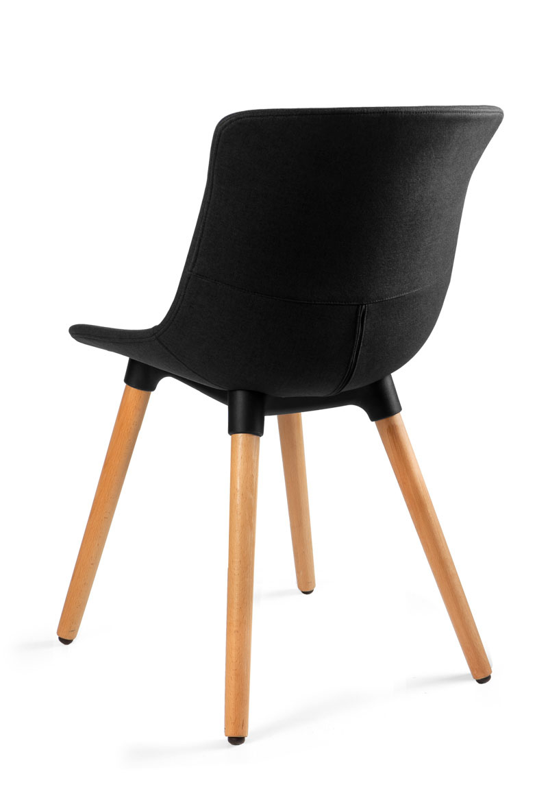 Office visitor chair HENRIKE-MR upholstered with fabric