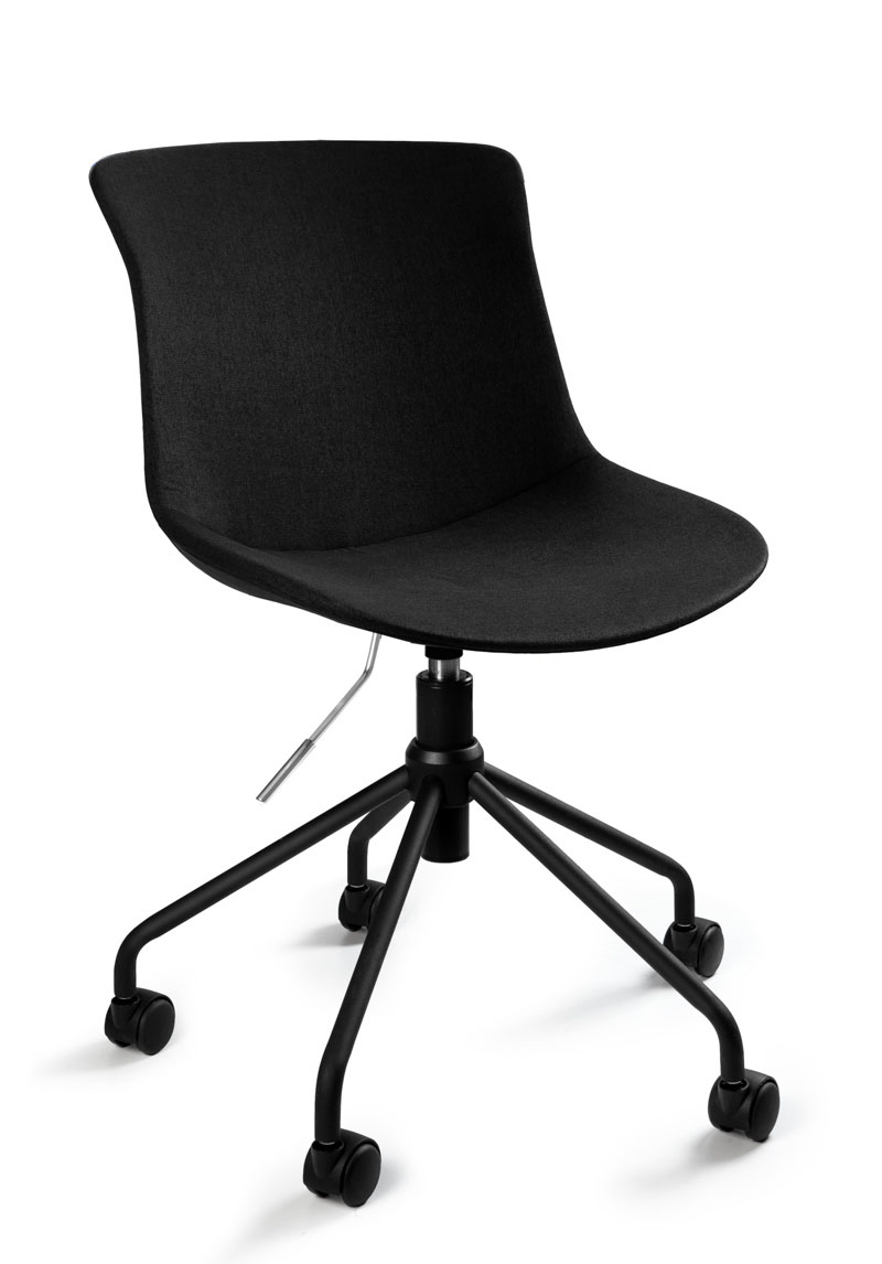 Krzesło obrotowe HENRIKE-R tapicerowane czarny