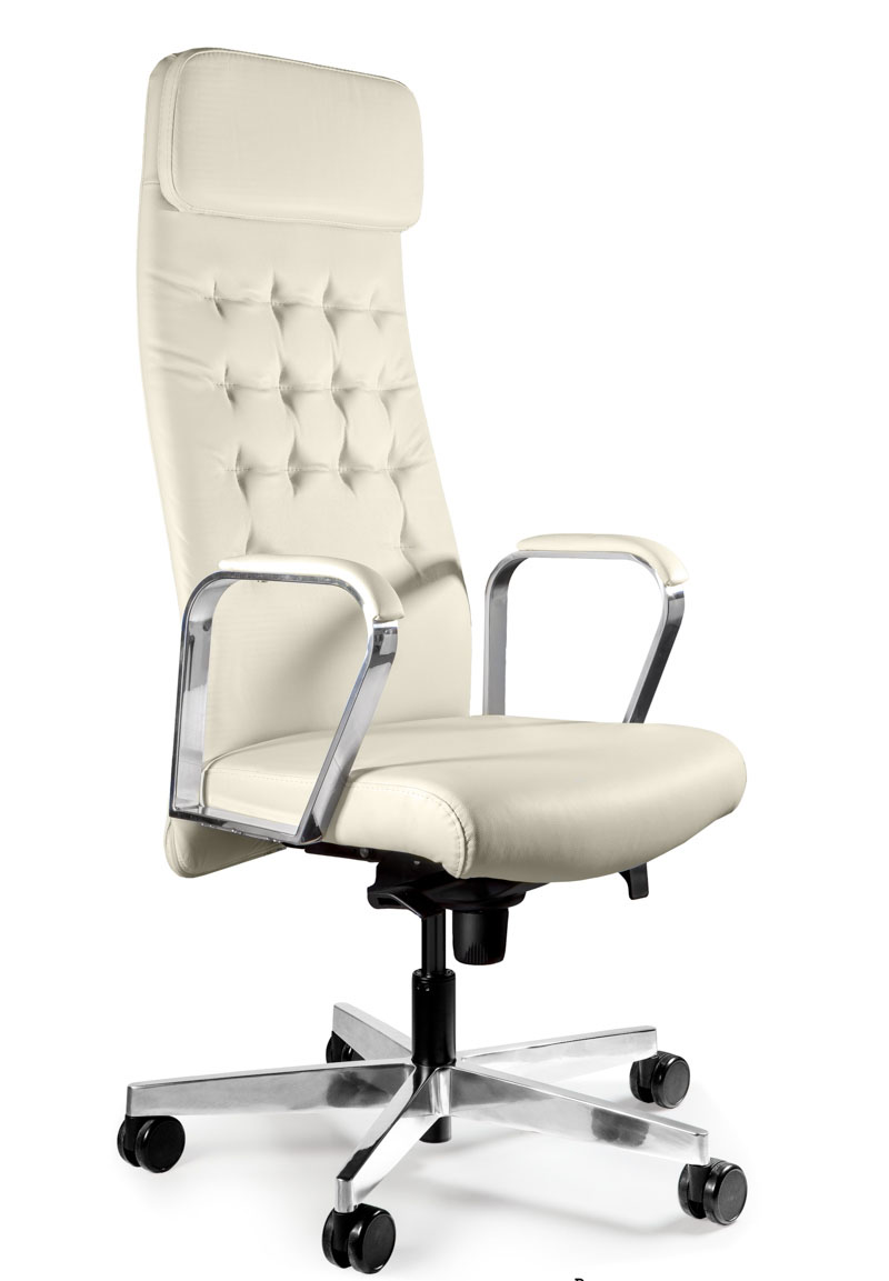 Executive Chair ODIN white natural leather