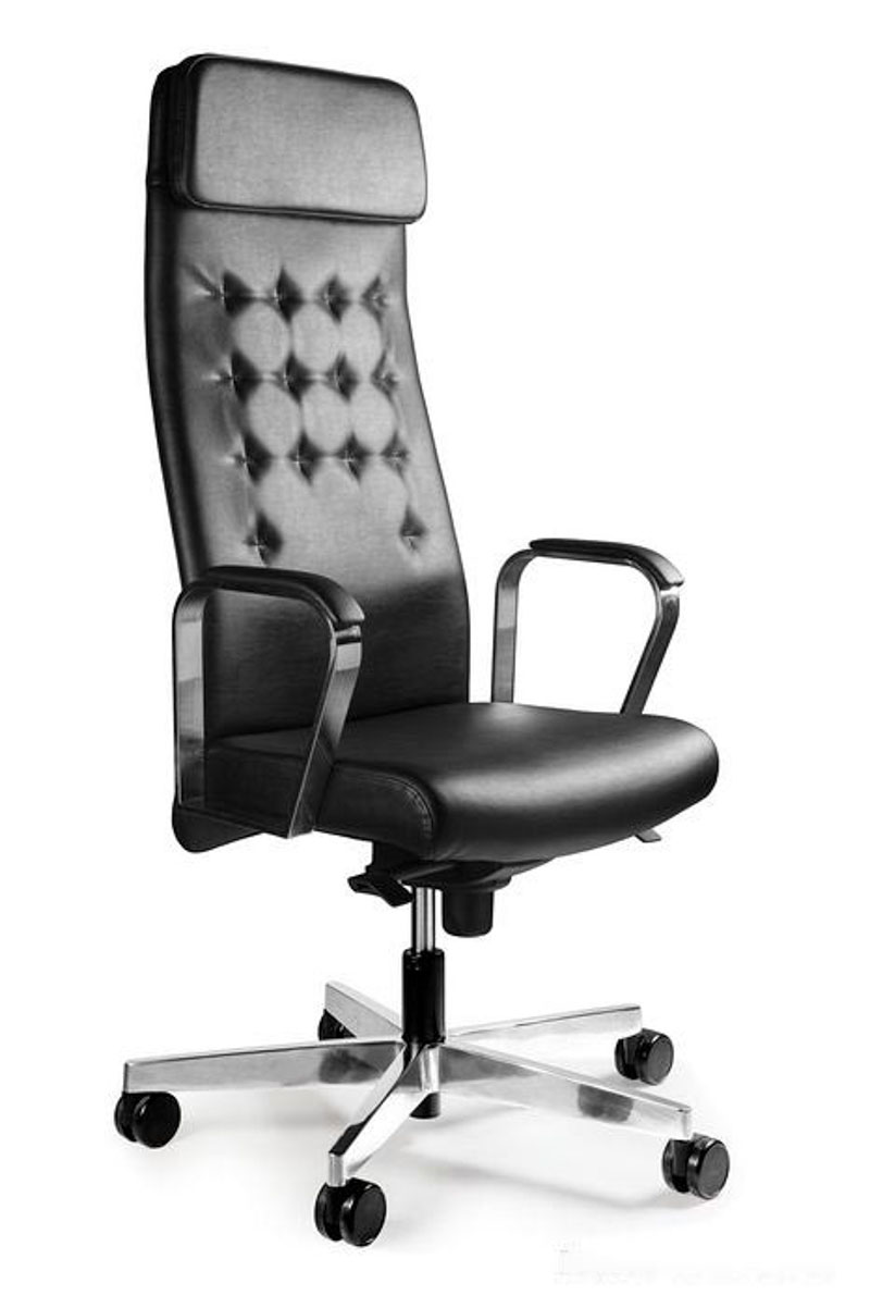 Executive Chair ODIN  black made natural leather or of leatherette