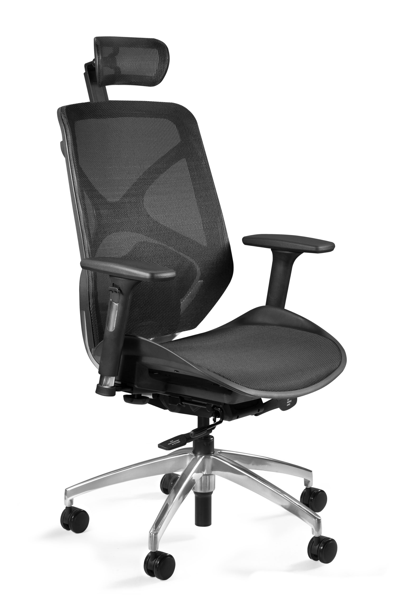 Krzesło biurowe REX czarne Tapicerowana Siatka
