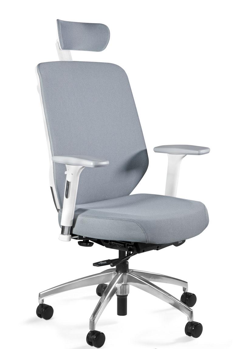 Krzesło biurowe białe REX tapicerowane SM