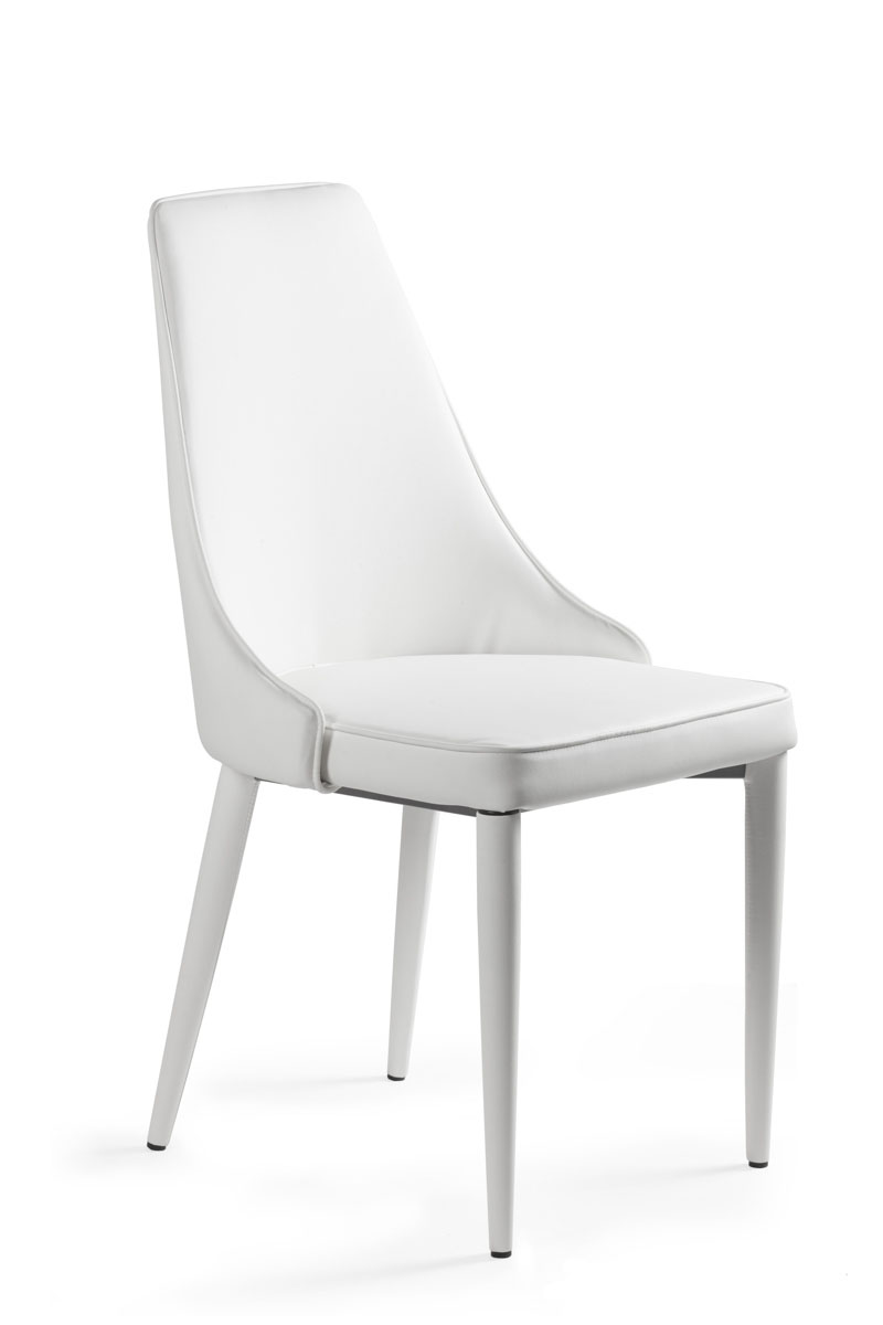 Chair SOFIA with eco-leather white