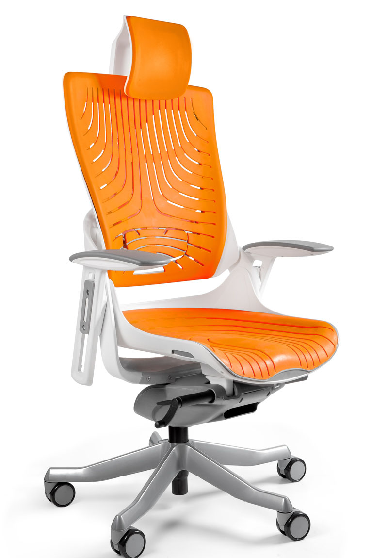 edralo Office chair WAU-2 Elastomer white mango adjustable backrest for lumbar