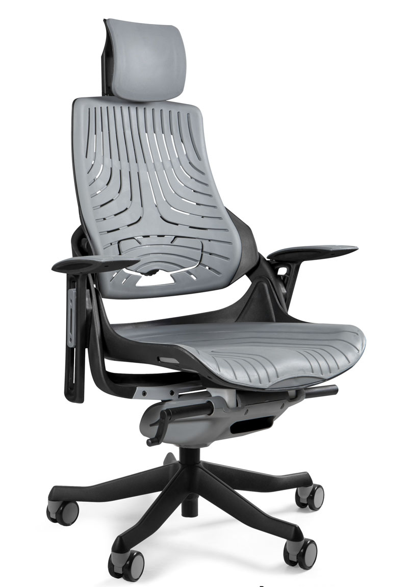 Office chair WAU ELASTOMER black gray