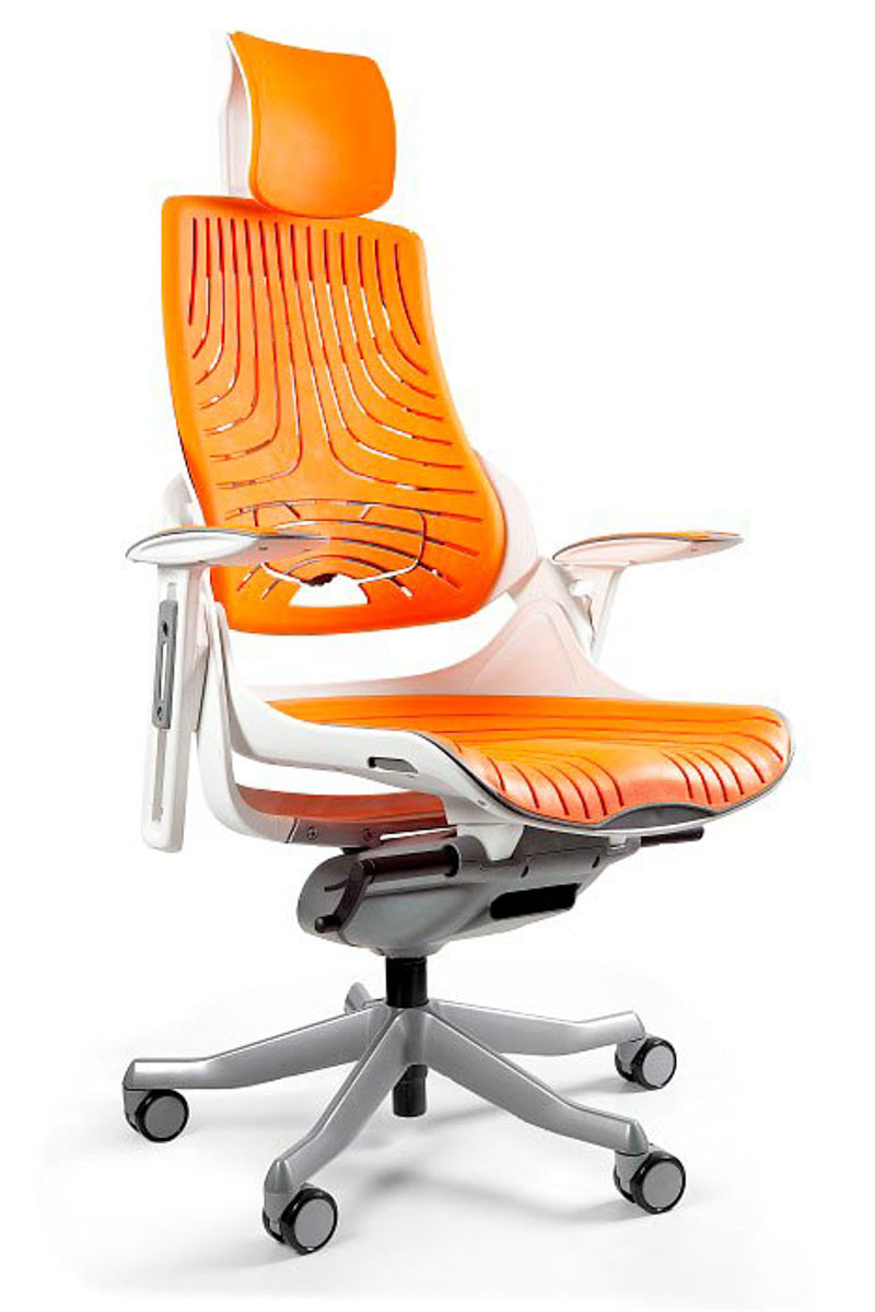 Krzesło biurowe WAU biały ELASTORMER mango