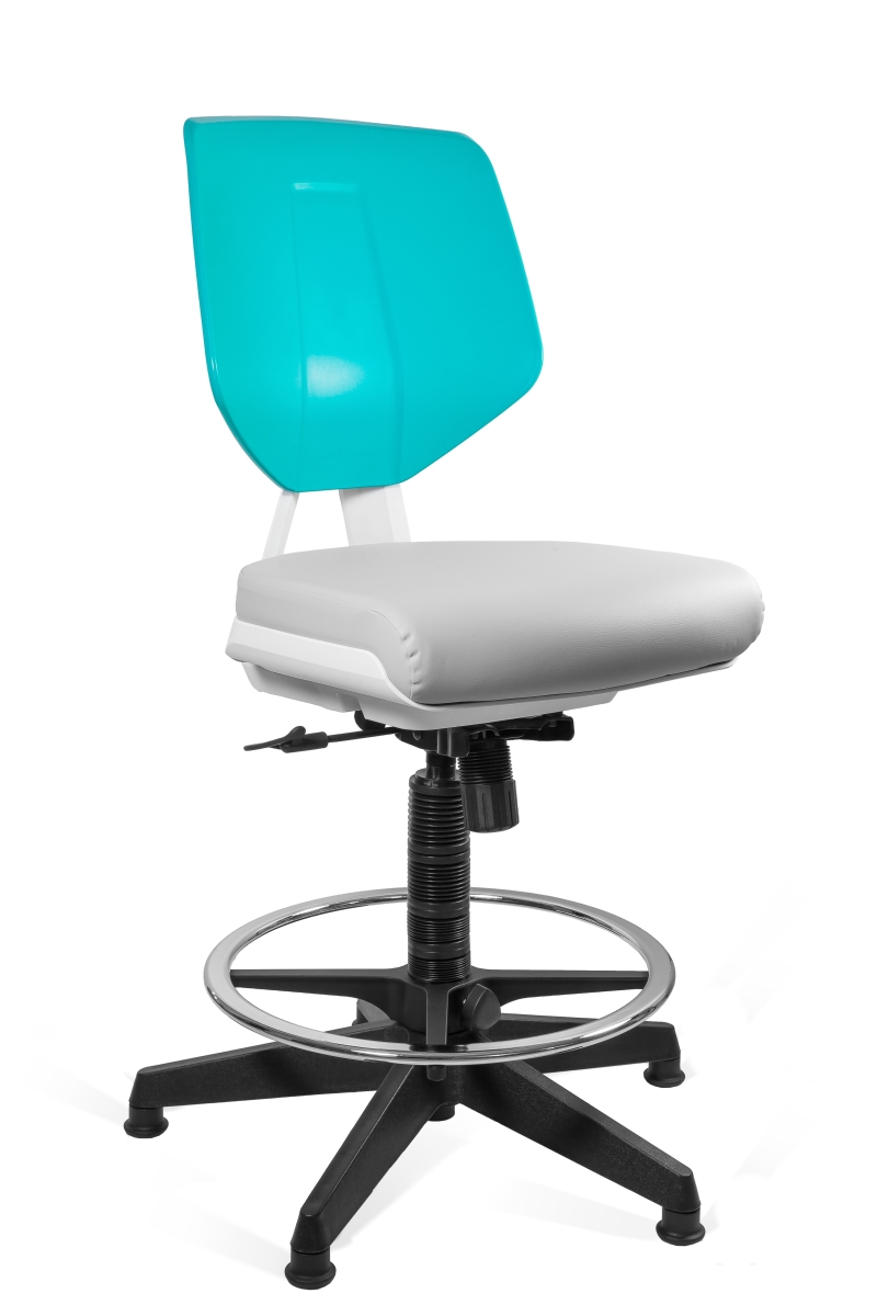 Laboratory chair LADEN white GREEN EDRALO