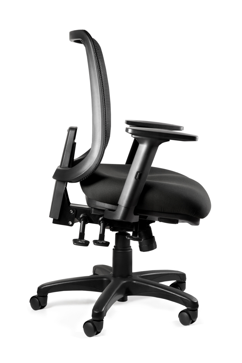 Krzesło biurowe TAGA-PLUS-M oparciem dla kręgów lędźwiowych OPARCIE czarne SIEDZISKO BLACK EDRALO