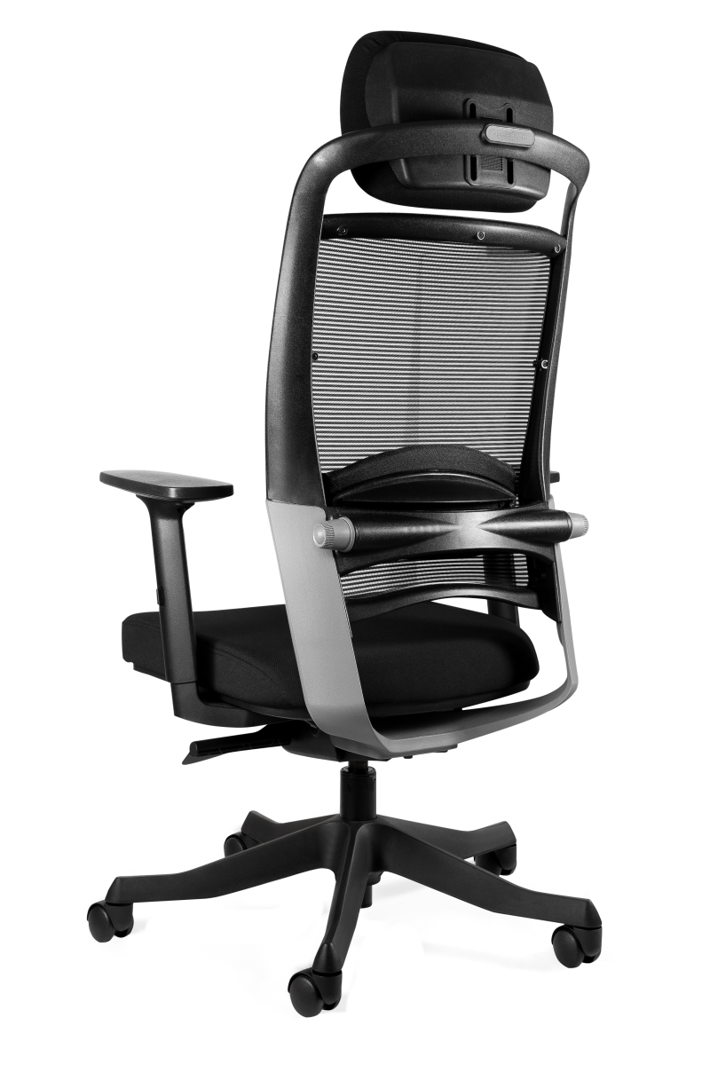 Krzesło biurowe UNIVERSUM z regulacją zagłówka czarne